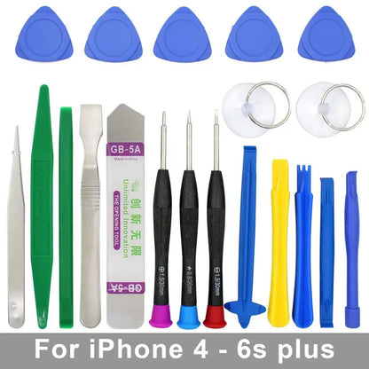 20 in 1 Mobile Phone Repair Tools Kit Tweezers Spudger Pry Screen Opening Tool Screwdriver Set for iPad iPhone X 7 8 5 5s 6 Plus